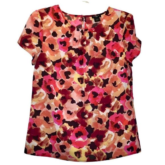 Ann Taylor Tops - Ann Taylor Floral Blouse in Pinks/Oranges/Yellow Women’s SP